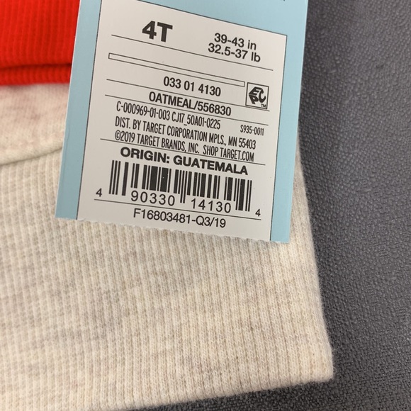 Cat & Jack Toddler Sweatshirt -Red Cream 4T NWT - Picture 4 of 8